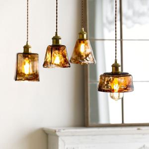엠버 베일 빈티지 글라스 펜던트 포인트 조명 북유럽 인테리어 주방 카페 크리스탈 식탁등