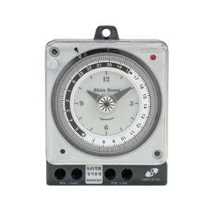 신성계전 타임스위치 4단자 간판 타이머 비충전식 24시간 전기타이머 SST-16PS