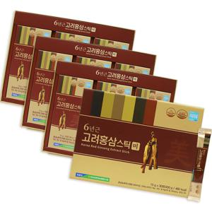 6년근 고려홍삼스틱 미 선물용 15g*30포 3팩