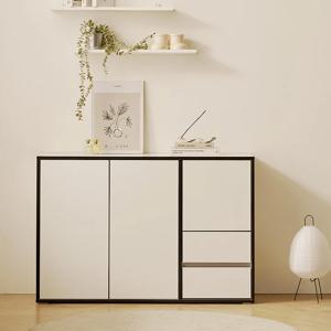 더엣지 E0등급자재 완제품 1200 도어서랍 터치도어 높은 거실장 수납장 우형