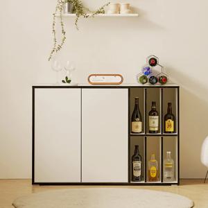 더엣지 E0등급자재 완제품 1200 멀티 터치도어 높은 거실장 수납장 우형