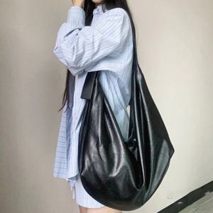 LN 로아비 여성 빅 숄더백 만두백 크로스백 PU 보부상 학생가방 출근가방