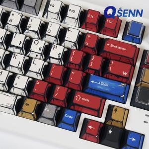 애니메이션 페인팅 PBT 염료승화 체리프로파일 한글 키캡 139키