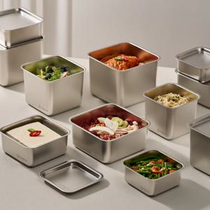 [브랜드세일] 콰트라트 스텐 304 무연마제 캐니스터 반찬통