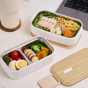 스텐304 2단 도시락통 런치박스 전자레인지용기 직장인도시락통