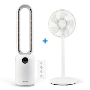 밀스  AC디지털 날개없는 선풍기(리모컨) + 서큘레이터