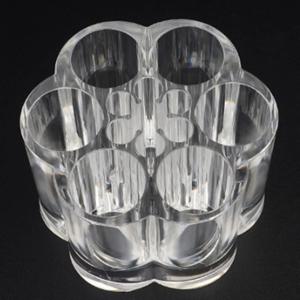 7구 꽃모양 아크릴 연필꽂이 물품보관함 투명펜꽂이