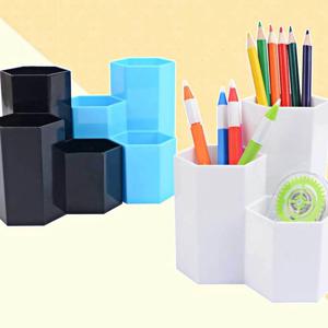 필기구꽂이 문구꽂이 연필꽂이 육각 펜꽂이 3구