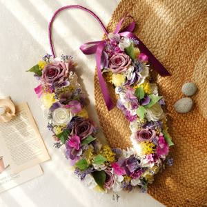 프리미엄 임관식/졸업식 조화꽃목걸이 - 화이트바이올렛 (3size)