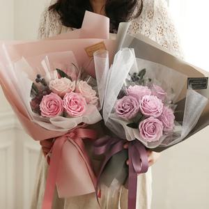 러블리빅로즈 6송이 비누돈 꽃다발_2colors
