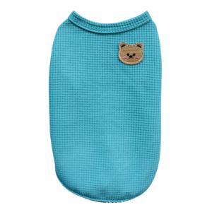TEMU 애완 동물 새 귀여운 곰 장식 고양이 개 옷 작은 중형 개를위한 와플 애완 동물 조끼 봄과 여름 의상