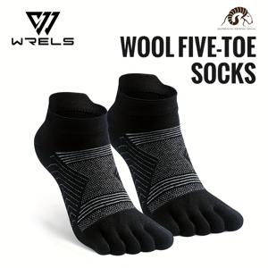 TEMU WRELS 울 다섯 손가락 스포츠 양말 - 통기성, 미끄럼 방지, 러닝, 피트니스 & 하이킹용 편안한 착용감 | 아미 그린, 그레이, 블루, 블랙 색상 가능