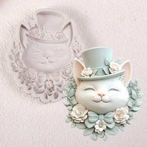 TEMU 퐁당, 소프트 캔디용 실리콘 고양이 몰드 - 추수감사절, 발렌타인데이, 어머니날 공예 DIY 도구, 펜던트용 DIY 공예, 실리콘 레진 주조 몰드, 발렌타인데이, 부활절, 봄, 어머니날용 DIY 몰드