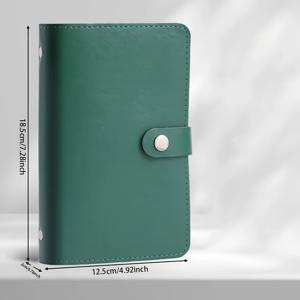 TEMU 1개 세링 앨범, 100장의 지폐 수납 가능, 은행카드 및 우표 사진 포함, A6 초대용량 현금 보관 노트북 내부 50매 포함