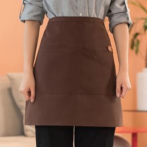 TEMU 주머니가 있는 고급 캔버스 레스토랑 아포른 - 남녀 공용, 내구성이 뛰어난 폴리에스터, 커피 바 및 세련된 작업복에 이상적, 갈색, 검정색, 오렌지색, 회색, 편안한 핏을 위한 조절 가능한 스트랩, 작업 아포른 | 세련된 허리 아포른 | 내구성이 뛰어난 캔버스 아포른