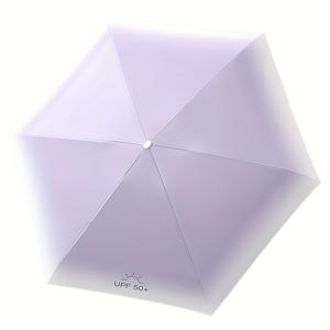 TEMU 캔디 컬러 소형 신선 휴대용 카드 모양 선쉐이드 우산 5겹 디자인으로 쉽게 들 수 있음, 가벼운 여름 사용