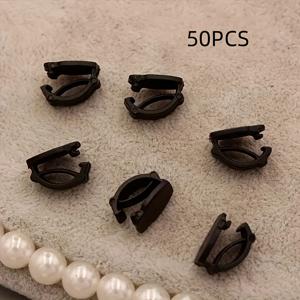 TEMU 50/100개 나일론 신발끈 버클 - 부츠용 매듭 디자인 조절 가능 패스너, 보석 및 DIY 공예 (검정 & 흰색) | 할로윈, 크리스마스, 추수감사절을 위한 내구성 있는 휴가 액세서리, 장식 버클, 다용도 구성품