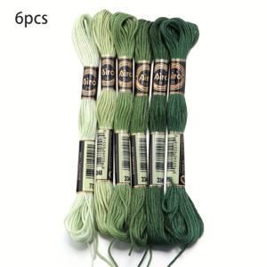 TEMU 6pcs/set 폴리에스터 자수 실, 10가지 색상, 8m 길이, DIY 보석 팔찌 목걸이 짜임질 로프, 포장 로프