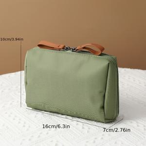 TEMU 4가지 색상이 있습니다. 1개의 립스틱 메이크업 보관 가방, 간단한 지퍼 핸드백, 여행용 야외 보관 가방, 소형 및 편리, 일상 여행 필수품