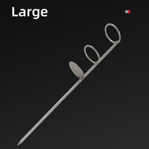 TEMU 1pc 스테인레스 스틸 낚시대 홀더, 더블 루프 지면 플러그 마운트 - 해안 및 바다용 안정적인 스탠드, 해변 및 항구 낚시용 이상적, 안전하고 조절 가능, 해변 낚시 액세서리 | 안정적인 낚시대 홀더 | 내구성 있는 구조