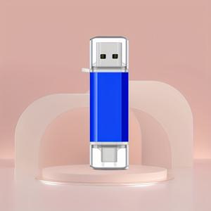 TEMU 고속 듀얼 컬러 메탈 USB 2.0 플래시 드라이브, 용량 116GB, 100GB, 32GB, 16GB, 512MB - C형 OTG 메탈 메모리 스틱, 스마트폰 및 태블릿에 적합한 듀얼 기능 USB 드라이브