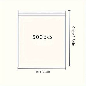TEMU 500개 PVC 투명 주얼리 지퍼백 - 팔찌, 목걸이, 귀걸이에 적합한 다기능 클리어 플라스틱 파우치 - 데스크탑 디스플레이용 휴대 가능한 액세서리 보관함