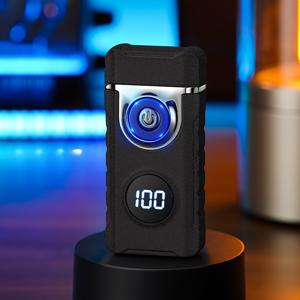 TEMU 스타일리시한 충전식 전기 USB 라이터, 멋지게, 바람에 방지, 남성용 듀얼 ARC 플라즈마 라이터, 야외 캠핑 가제트, 불 라이터