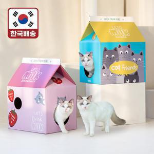 TEMU 레토 고양이 스크래처 숨숨집 대형 우유갑 고양이집 LCH-S01