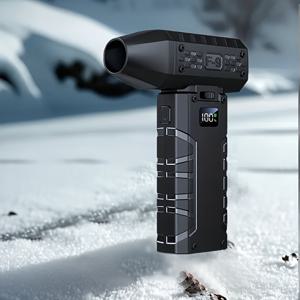 TEMU 여름 패션 초경량 고속 팬, 380000 RPM - USB 충전식 6000mAh 배터리, 캠핑 & 차량용, 먼지 제거, 눈 치우기, 소화, 내구성 디자인 블랙/오렌지|차량용선풍기|캠핑선풍기