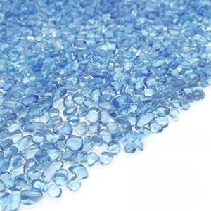TEMU 60g/150g/300g 블루 글라스 쿼츠 분쇄석 - 스타일 DIY 장식용 주얼리, 수족관 및 화분에 적합, 크리스마스 & 추수감사절 완벽, DIY 주얼리 제작 소재, 생동감 넘치는 블루 글라스, 매끄러운 질감