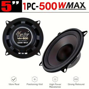 TEMU 5인치 500W 스피커, 차량 도어 혼, 스터레오 풀 주파수 스피커, 2방향 카 코아시얼 풀 주파수 스피커 YH-500, 자동차 스피커, 차량 오디오 스피커 개조에 적합