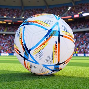 TEMU 프로페셔널 축구공 - 경기 및 훈련용, 내구성 강한 PVC 소재와 기계 스티치 패널, 모든 표면 사용 가능 (잔디/인조 잔디/합성), 경쟁 게임, 연습, 토너먼트용 - 축구 장비, 축구 액세서리, 야외 스포츠 용품, 생동감 넘치는 디자인