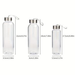 TEMU 1개입 500ml 투명 플라스틱 물병, 누수 방지 뚜껑, 내구성 & 세척 용이 – 차가운 음료용, 다목적 사용 가능, 사무실/여행/캠핑/자전거 타기/파티/맥주잔/생일 선물에 완벽한 포켓 사이즈 텀블러