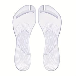 TEMU 자체 접착 젤 플립플롭 깔창 1쌍 - 아치 지지대, 미끄럼 방지, 충격 흡수, 부드러운 실리콘 소재, 하루 종일 착용하기 편안함, 대부분의 슬리퍼에 맞음 (라이트 핑크 & 블랙)