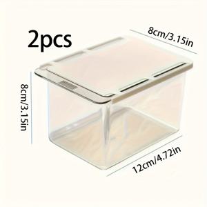 TEMU 2pcs 부착형 마운팅 시트 - 욕실 보관 캐비닛, 메이크업 패드, 립스틱 등 보관 가능 | 거울 캐비닛 서랍형 숨은 풀아웃 랙, 화장품 보관 정리함 2-8pcs 투명 화장품 보관 상자|립스틱
