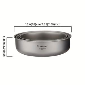 TEMU 티아르티스탄 1개/4개/8개 350ML-1200ML 순수 티타늄 단일 레이어 서빙 볼, 캠핑 피크닉 초경량 휴대용 및 세척 쉬운 수프 그릇, 가정 및 야외용 견고하고 내구성 있는 쌓을 수 있는 샐러드 보울 세트