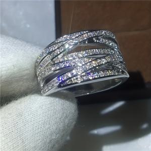 TEMU 합성 지르코니아 여성 반지, 패션 멀티 레이어, 구리, 여성용, 결혼식, 데이, 휴일, 파티, 휴가, 일상 행사
