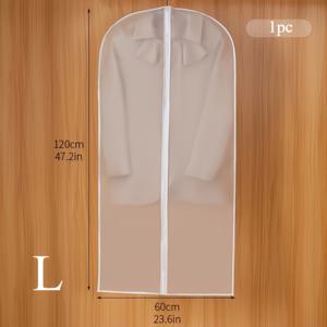 TEMU 5개/1개 지퍼 옷 보호 가방, 투명 먼지 방지 걸이 보관 가방, 여행 및 가정 정리용 플라스틱 옷장 보호 커버
