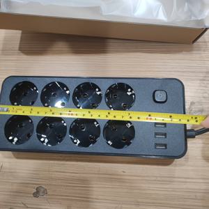 TEMU 8개의 소켓이 있는 전원 스트립, 3개의 USB 포트, 1개의 Type-C 포트, 180cm의 연장 케이블, 메인 컨트롤 키 스위치 - 블랙, 사무실, 가정, 학교 사용에 이상적, 사무실 전원 솔루션 | 현대적인 전원 스트립 | 내구적인 구조, 전원 스트립
