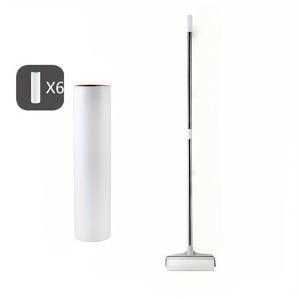 TEMU 9.45인치(약 24cm) 긴 손잡이 플리스 롤러 - 조절 가능한 핸들, 쉽게 말리는 디자인과 떼어낼 수 있는 기능 및 접착 시트 포함, 카펫/바닥/옷 청소용 - 전원 불필요, 공간 절약형 다기능 청소 도구, 내구성 좋은 실용적인 클리너