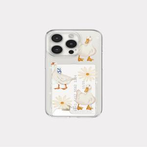 [메이드모먼] shine duck 디자인 [투명 카드수납 폰케이스]