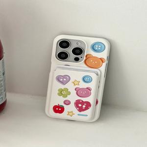 [더나인몰] cherished button pattern [맥세이프 카드슬롯]