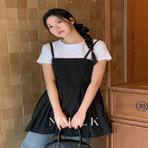 [MADE/3만장돌파]메이비 뷔스티에 코튼 미니 원피스 (S-L/휴양지룩/데이트룩/여름원피스/나시원피스/레이어드원피스/핀턱원피스/데일리룩/레이어드)