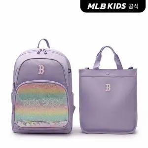 [택가199,000원][MLB키즈 공식] 25N 샤이니 책가방 세트 BOS (L.Lavender) 7FBKB035N-43LDL