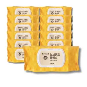 노브랜드 대용량물티슈 100매 x 12팩 캡형 두꺼운 신생아 유아 물티슈 도톰한 물휴지