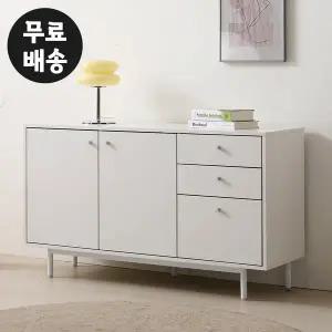 [벤티스가구]젤러 LPM 거실장 TV 서랍장 수납장 높은 tv다이 티비장 티비다이(1200/화이트)