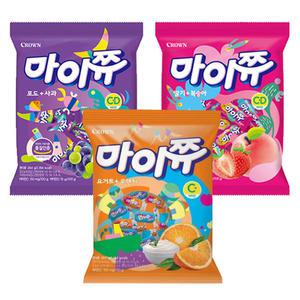 마이쮸 딸기복숭아+포도사과+요거트오렌지 284g  3봉