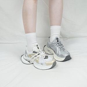 [기타]모크 메쉬 오버솔 패턴 키높이 스니커즈 6cm