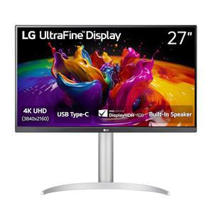27UP850K-W 27인치 초미세 4K UHD (3840 x 2160) IPS 컴퓨터 모니터, 60Hz, 5ms, 디스플레이 HDR 400, 내장 스피커, HDMI, 디스플레이포트, USB 타입-C 90W PD, 기울기/높이/피봇 조절 스탠드, 흰색