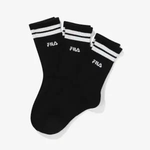 [롯데백화점]휠라 스트라이프 장목양말 3매입  FS3SCF5356X_BLK